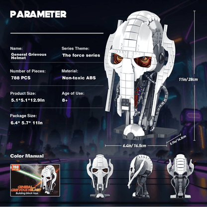788 Piece General Grievous Helmet Building Block Set For Star Wars Fans And Collectors 3