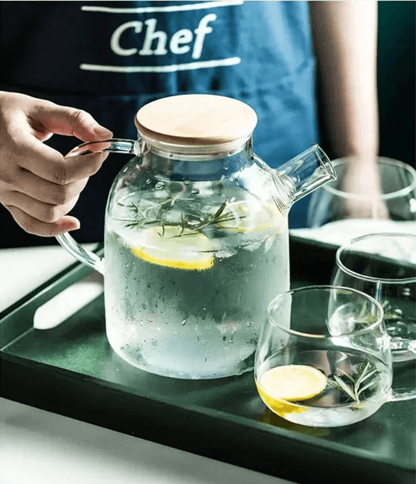 18L Heat Resistant Glass Teapot With Borosilicate Body For Flower And Loose Leaf Tea 2