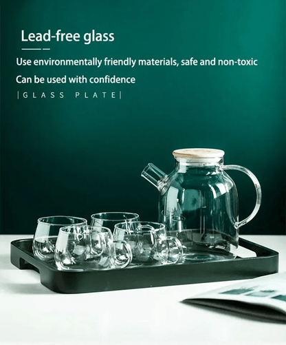 18L Heat Resistant Glass Teapot With Borosilicate Body For Flower And Loose Leaf Tea 3