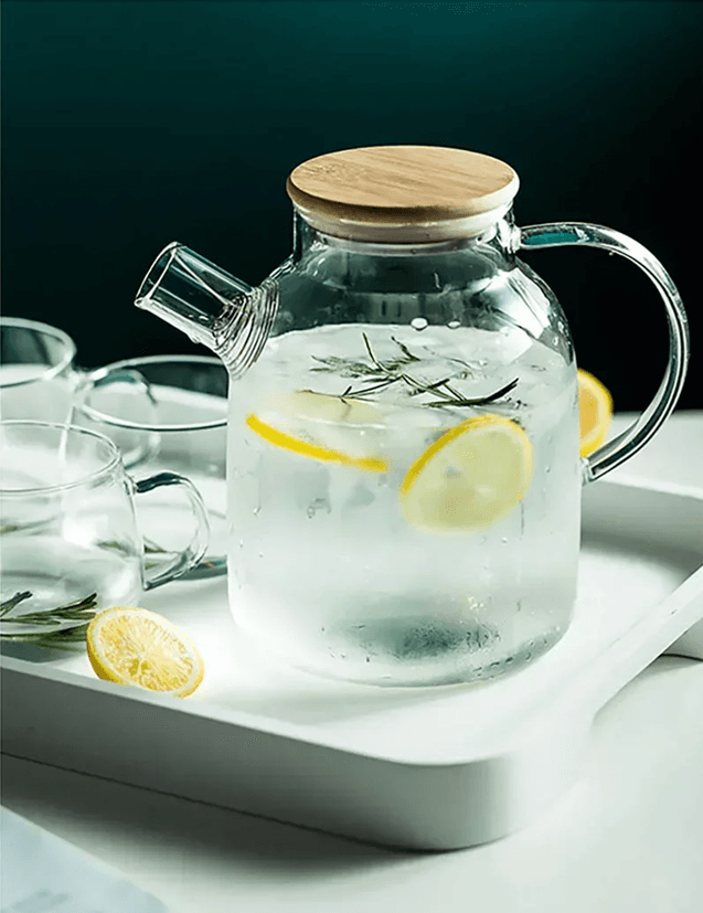 18L Heat Resistant Glass Teapot With Borosilicate Body For Flower And Loose Leaf Tea 4