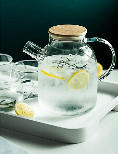 18L Heat Resistant Glass Teapot With Borosilicate Body For Flower And Loose Leaf Tea 4
