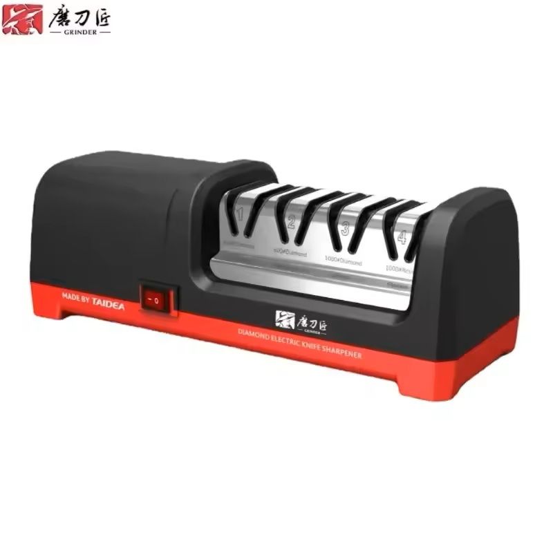 4-Stage Diamond Electric Knife Sharpener with Adjustable Settings