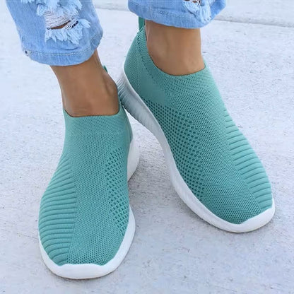 Womens White SlipOn Casual Sneakers 4
