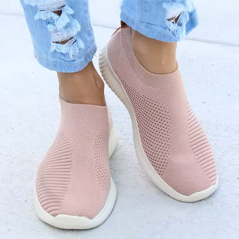 Womens White SlipOn Casual Sneakers 7