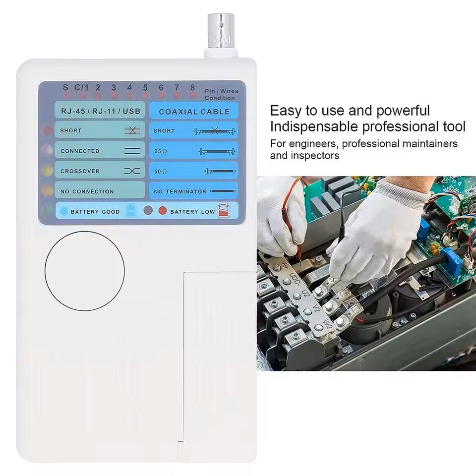 4in1 Network Cable Tester For RJ45 RJ11 USB And BNC 5