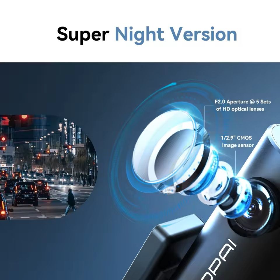 WiFi HD 1296P Dash Cam With Night Vision And App Control 3
