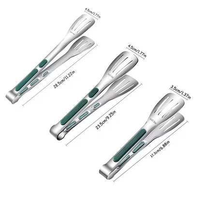 NonSlip Stainless Steel Food Tongs For Cooking And Grilling 5