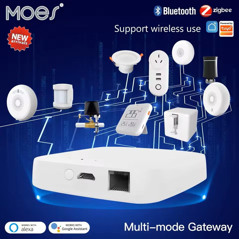 Smart Wired Multi-Mode Gateway Hub with ZigBee and Bluetooth Mesh