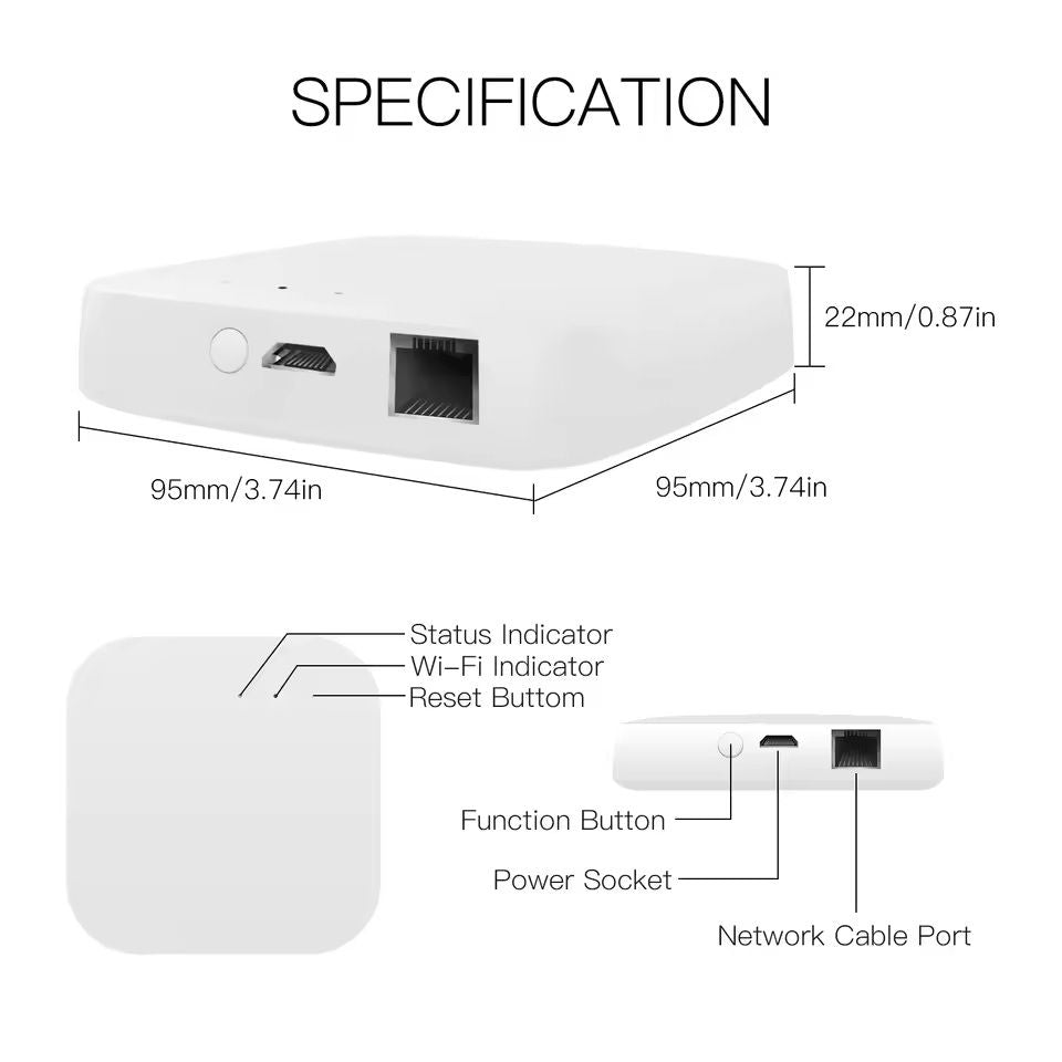 Smart Wired MultiMode Gateway Hub With ZigBee And Bluetooth Mesh 2