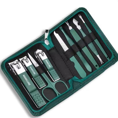 Stainless Steel Manicure And Pedicure Kit With Travel Case 10
