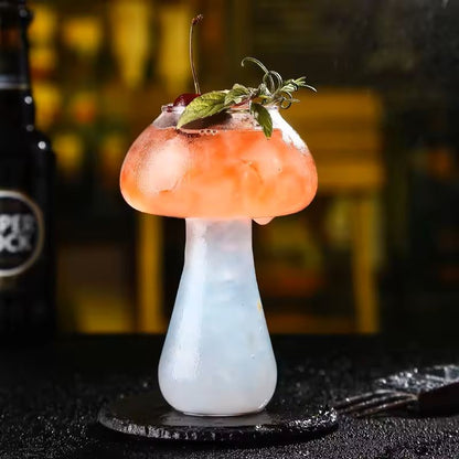 Mushroom Cocktail Glass Cup With Straw For Drinks And Coffee 1