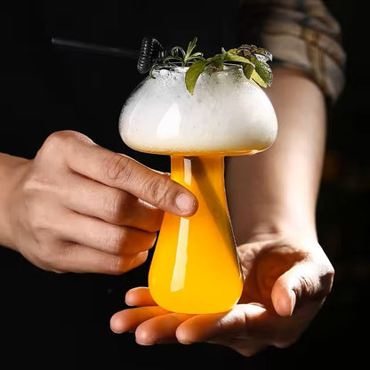 Mushroom Cocktail Glass Cup With Straw For Drinks And Coffee 4