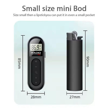 Mini Pocket FM Radio With Backlight Display And TypeC Charging 2
