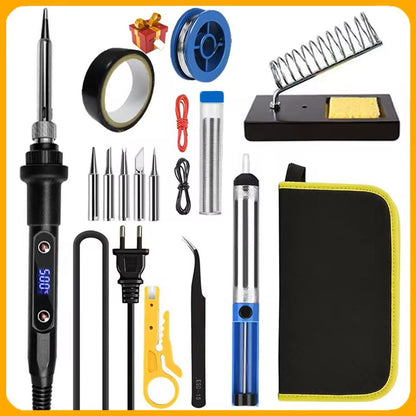Electric Soldering Iron Kit with Adjustable Temperature and LCD Display
