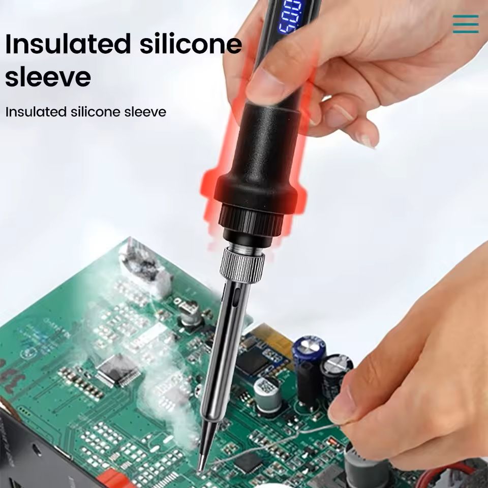 Electric Soldering Iron Kit With Adjustable Temperature And LCD Display 3