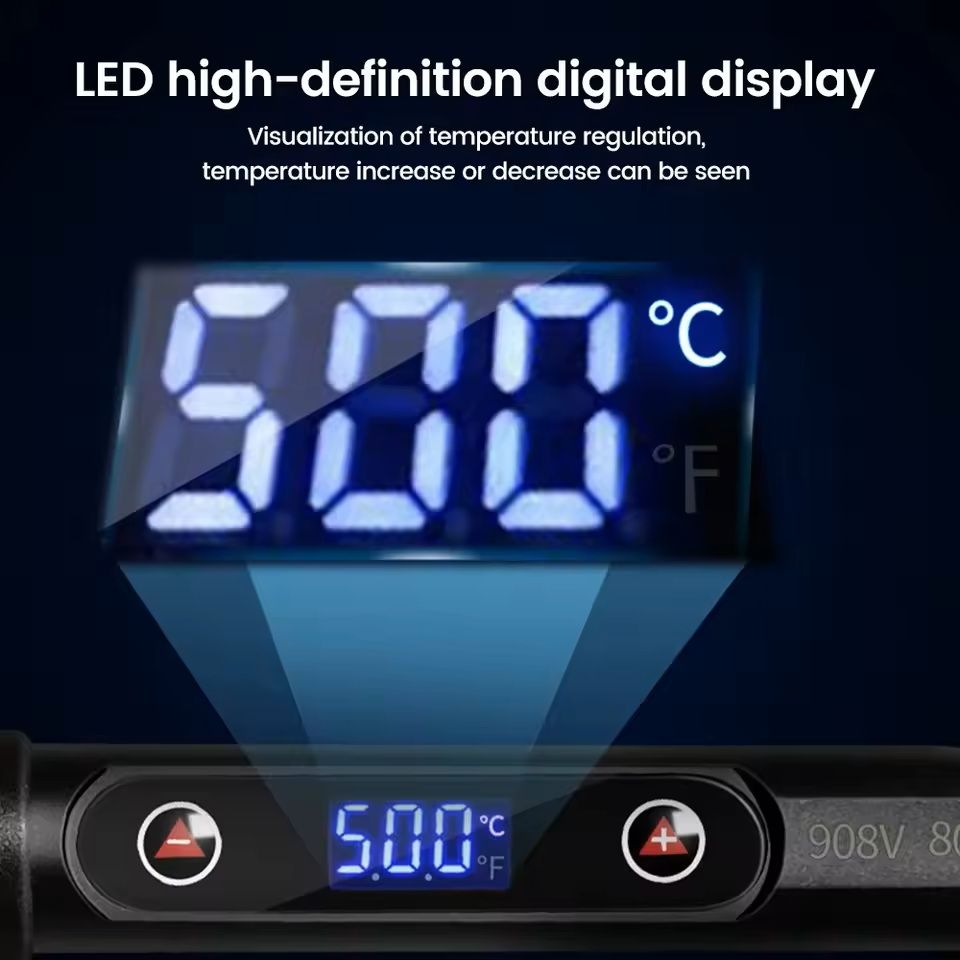 Electric Soldering Iron Kit With Adjustable Temperature And LCD Display 4