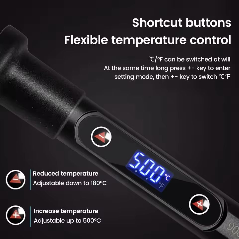 Electric Soldering Iron Kit With Adjustable Temperature And LCD Display 5