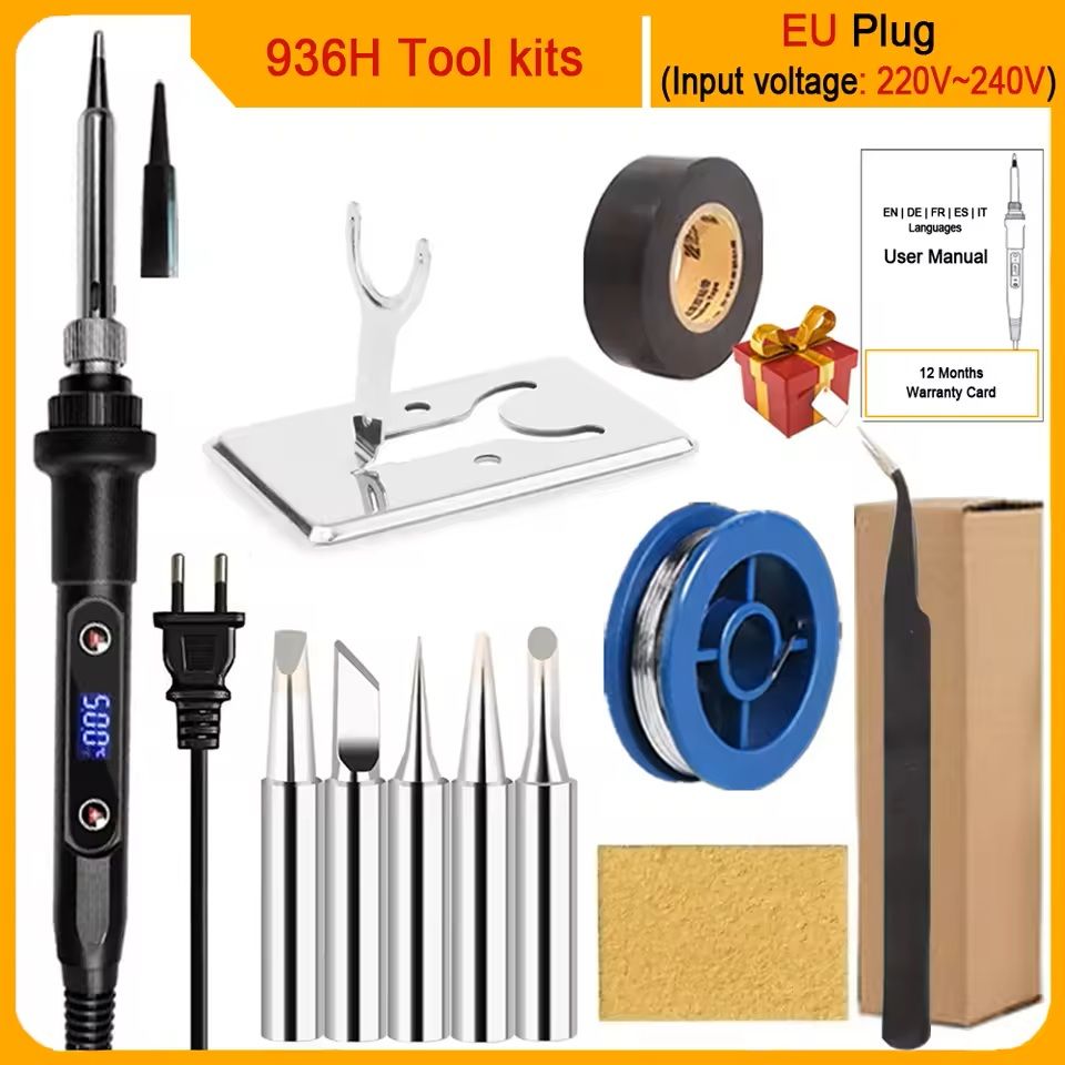 Electric Soldering Iron Kit With Adjustable Temperature And LCD Display 6