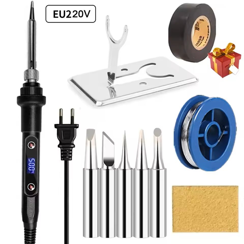 Electric Soldering Iron Kit With Adjustable Temperature And LCD Display 8