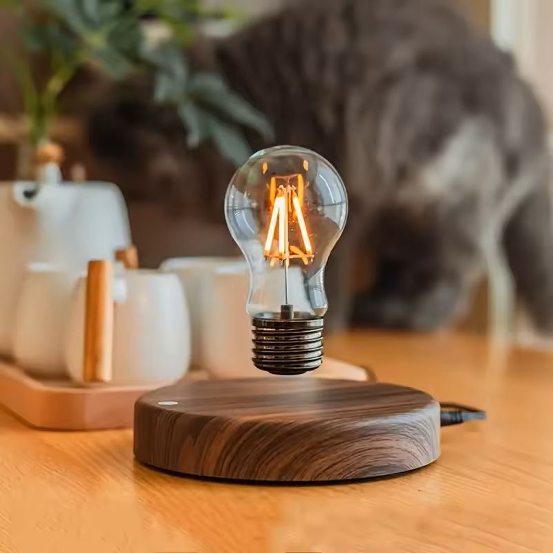 Levitating Magnetic Moon Lamp With 3 Color Modes And Wooden Base 6