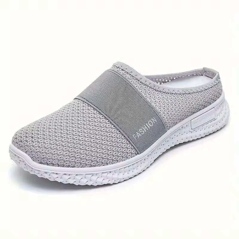 Womens Solid Color Soft Sole Platform Mules 9