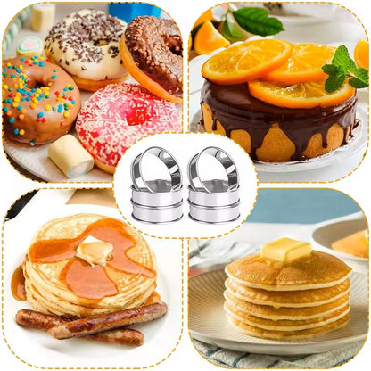 Stainless Steel Tart Ring Set for Baking and Pastry (2pcs)