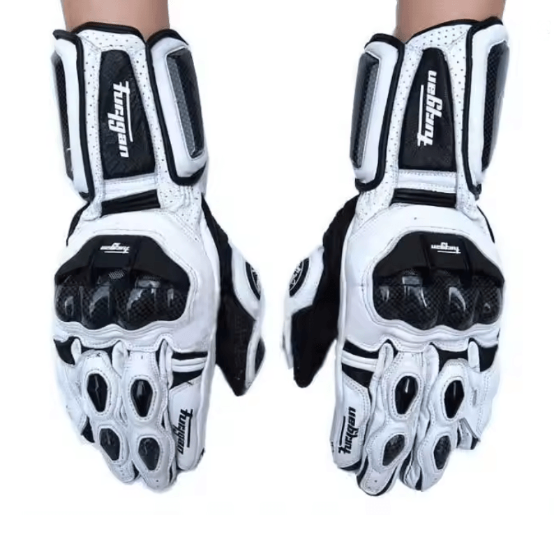 Mens Protective Leather Motorcycle Gloves With Touch Screen Control 3