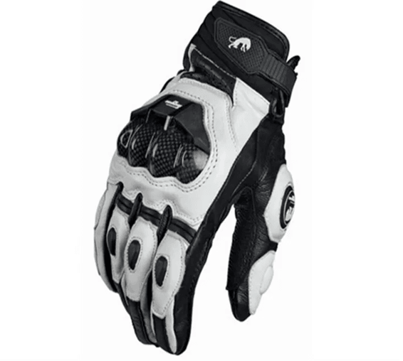 Mens Protective Leather Motorcycle Gloves With Touch Screen Control 1
