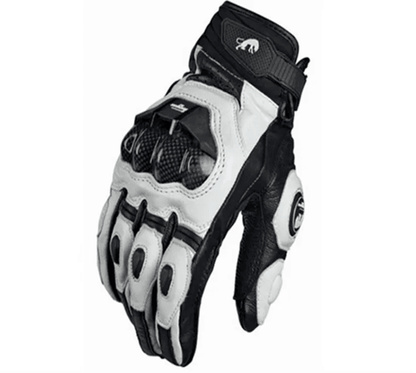 Mens Protective Leather Motorcycle Gloves With Touch Screen Control 1