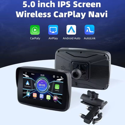 5-Inch Wireless CarPlay and Android Auto Motorcycle Display Screen