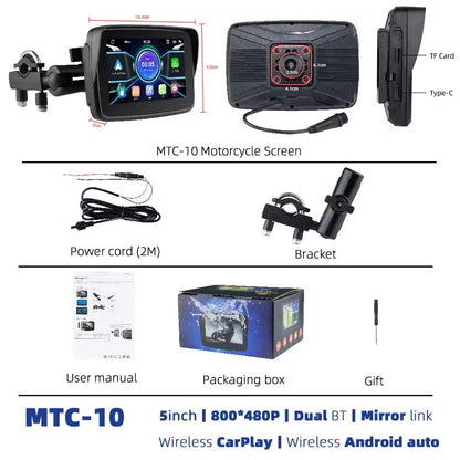 5Inch Wireless CarPlay And Android Auto Motorcycle Display Screen 5