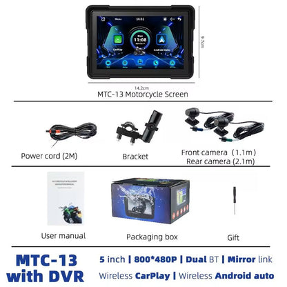 5Inch Wireless CarPlay And Android Auto Motorcycle Display Screen 8