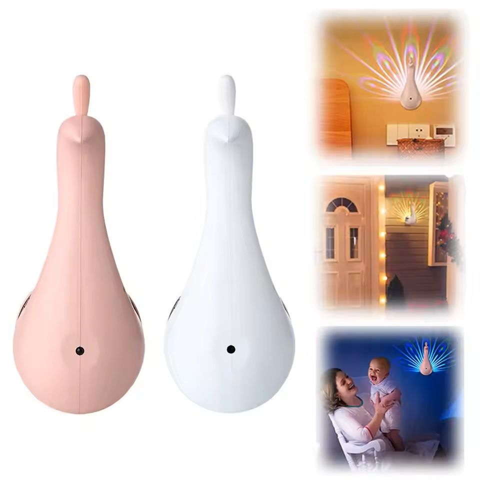 Peacock Projector Lamp With Remote Control And 9 Light Modes 1