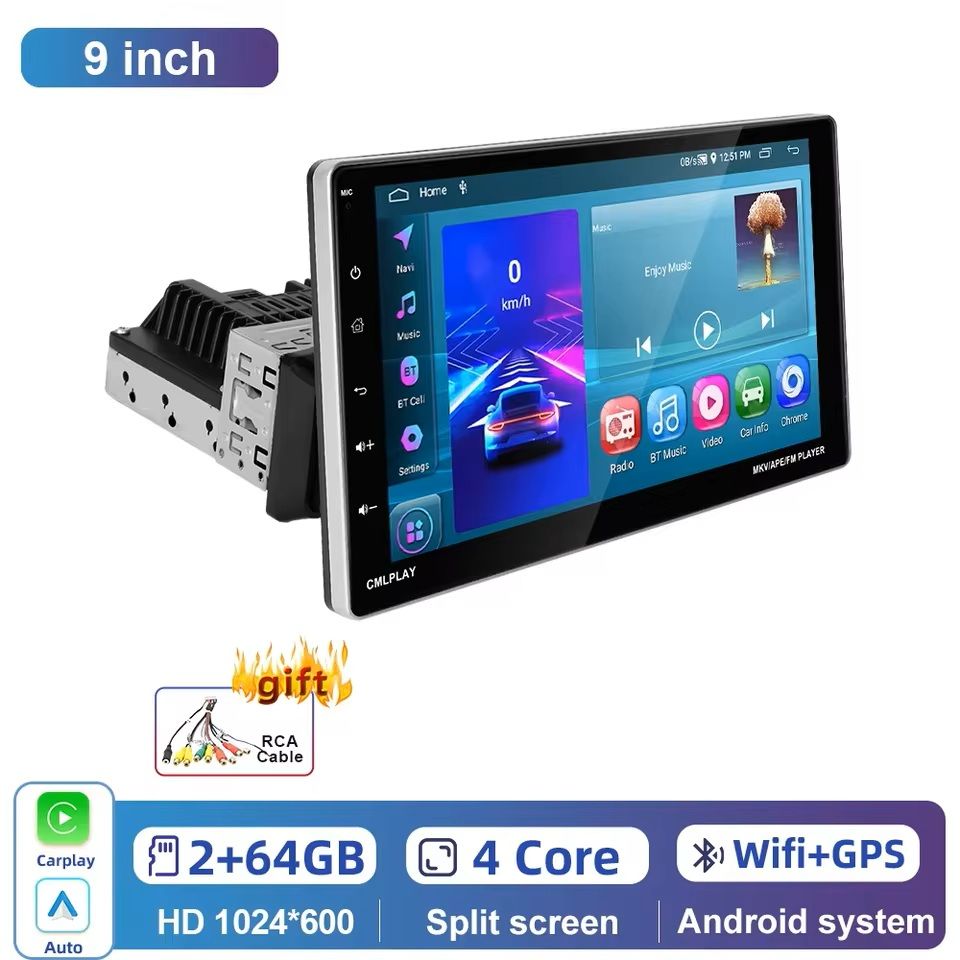 9Inch Android Car Multimedia Player With CarPlay And Bluetooth 6
