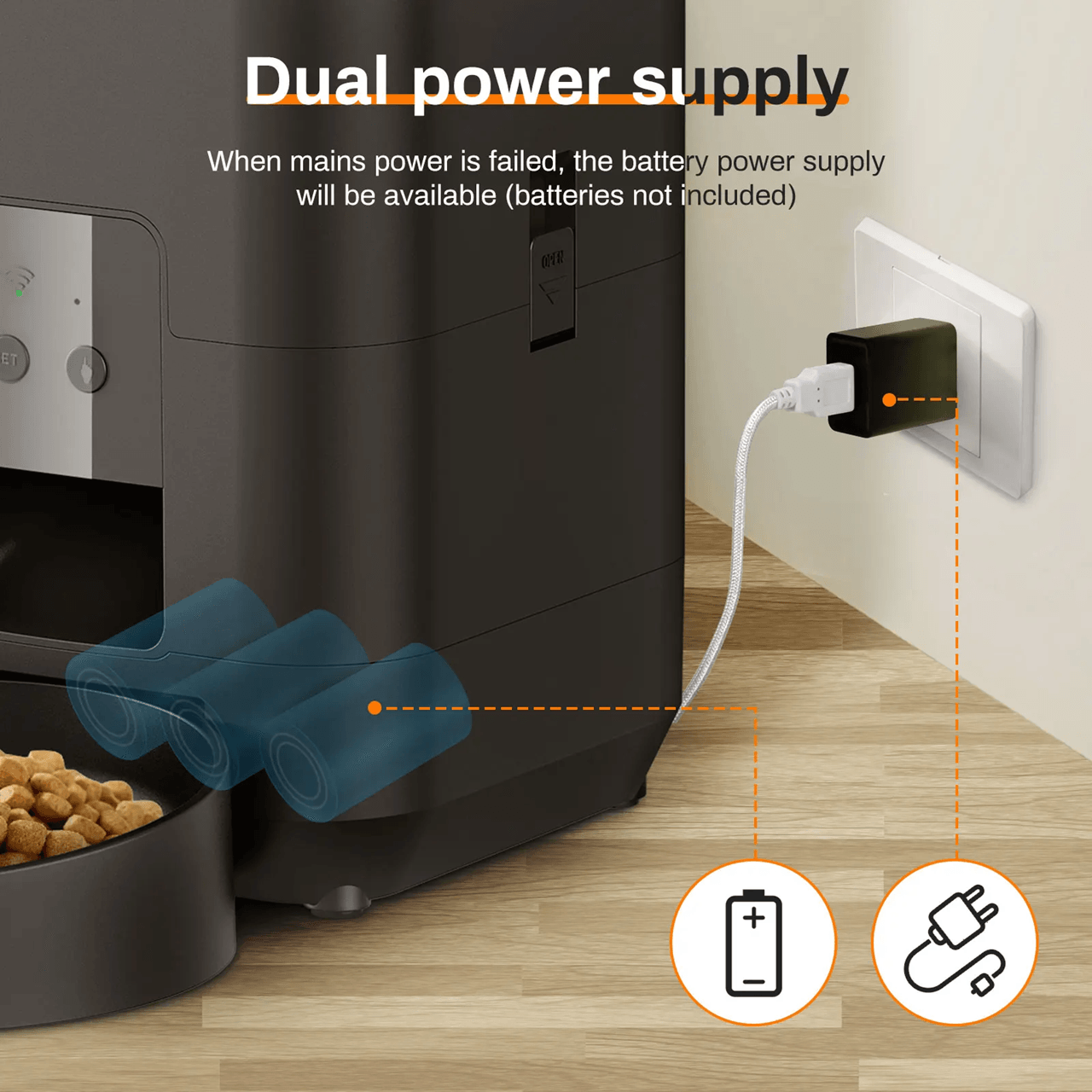 Smart Automatic Pet Feeder With Timed Cat And Dog Food Dispenser 2