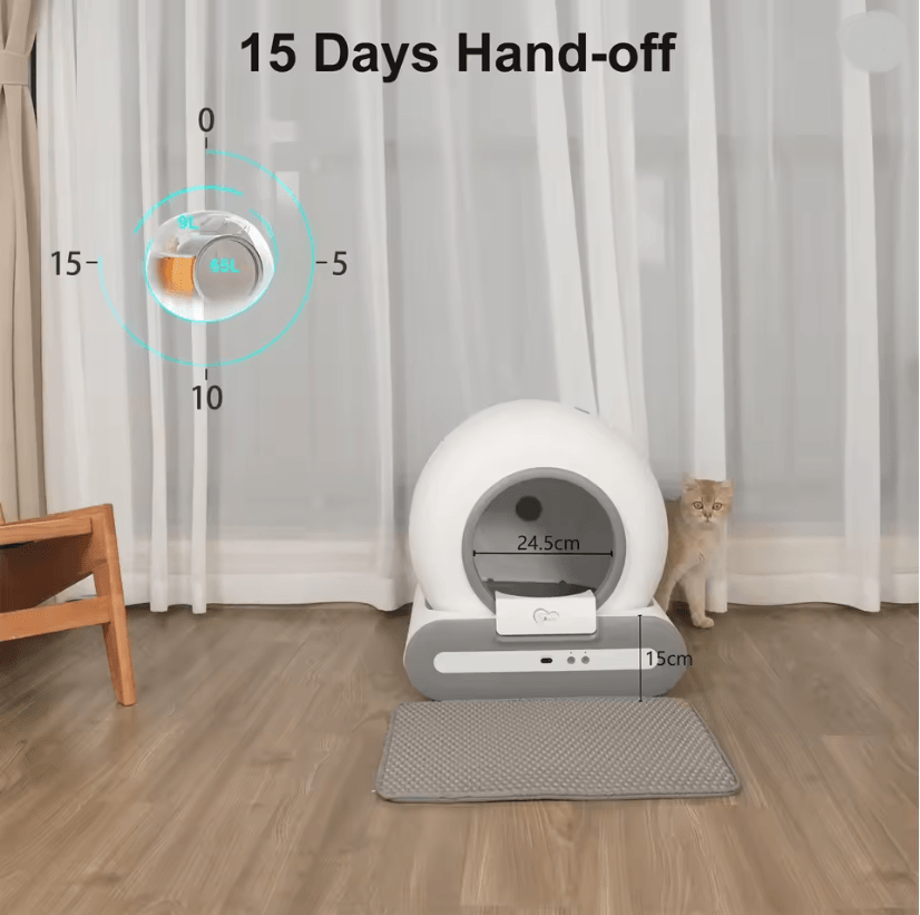 Smart Automatic Cat Litter Box With Self Cleaning And App Control For Multiple Cats 3