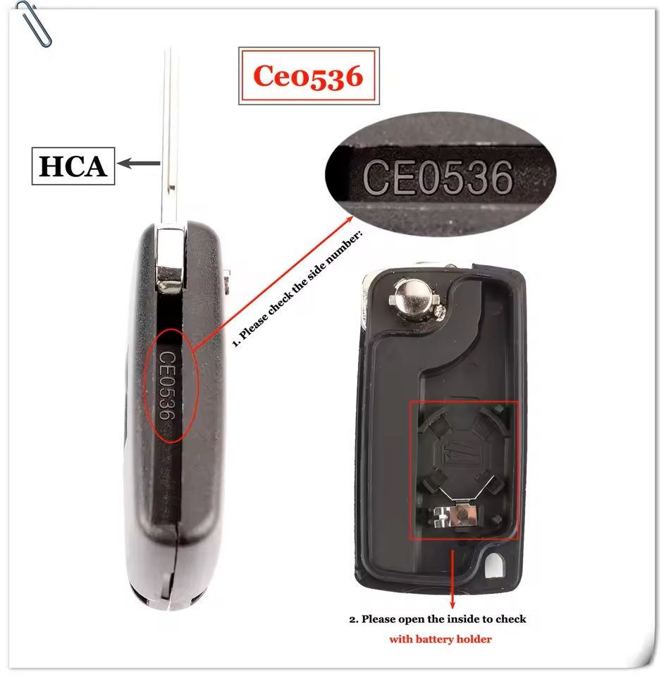 2Button Remote Car Key Fob Replacement With 434Mhz Frequency 3