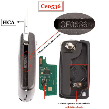 2Button Remote Car Key Fob Replacement With 434Mhz Frequency 9