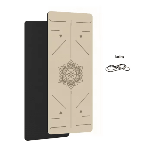 TPE Non Slip Yoga Mat With Alignment Lines For Home Fitness And Pilates 4