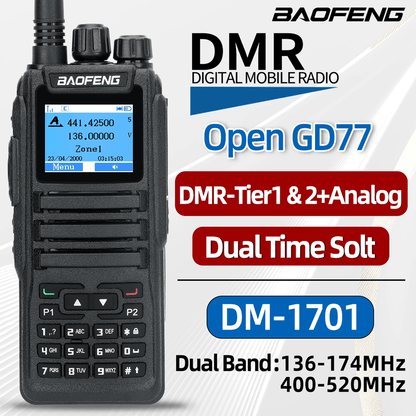 Baofeng Dual Mode Digital Ham Radio with Analog and DMR Tier 1 and 2 Support