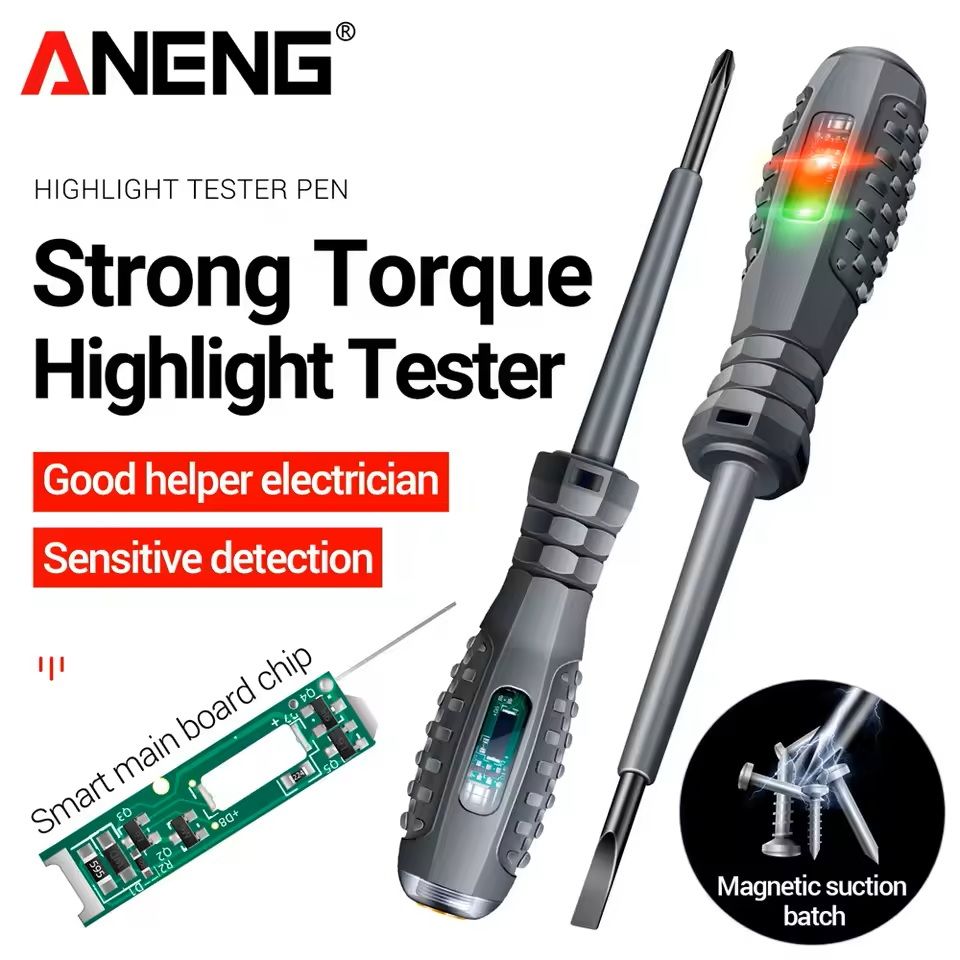 Neon Voltage Tester Screwdriver Pen with Indicator Light