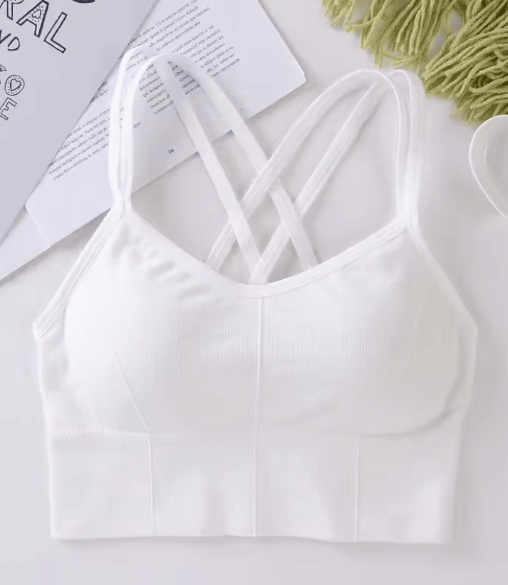 Push Up Sports Bra With Cross Back Strap For Womens Yoga And Fitness 4