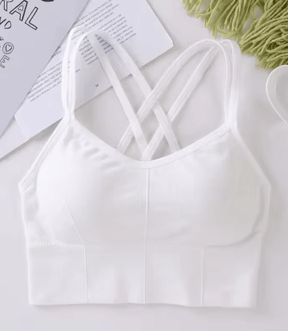 Push Up Sports Bra With Cross Back Strap For Womens Yoga And Fitness 4