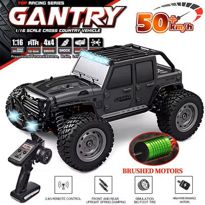 Fast 4WD RC Car with LED Headlights and 50km/h Speed