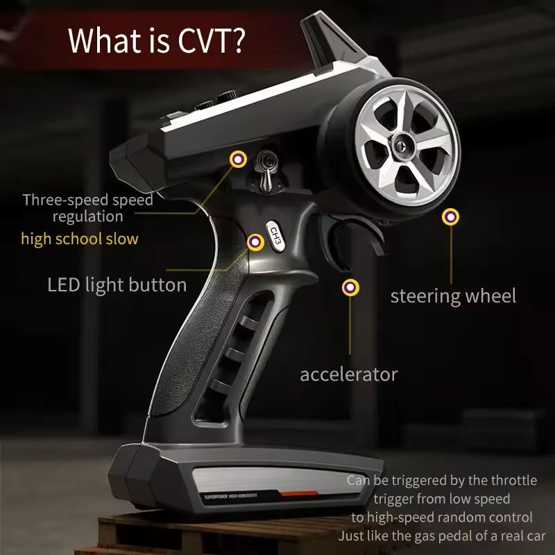 Fast 4WD RC Car With LED Headlights And 50kmh Speed 5
