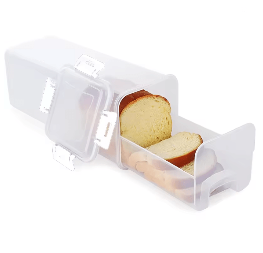 Clear Airtight Bread Box With Lid For Homemade Loaf And Sandwich Storage 4