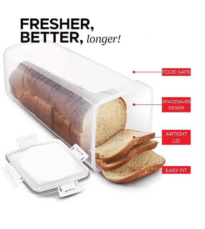 Clear Airtight Bread Box With Lid For Homemade Loaf And Sandwich Storage 2