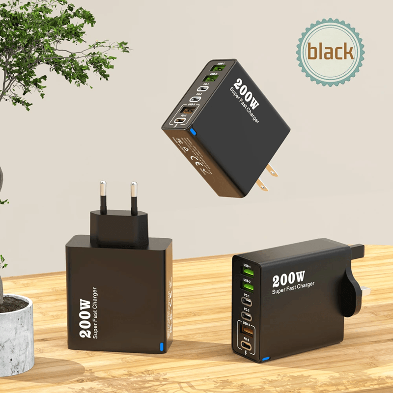 200W USB C Charger With 6 Ports For Fast Charging Multiple Devices Simultaneously 7
