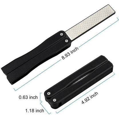 Portable Diamond Knife Sharpener With Folding Handle For Outdoor Use 3