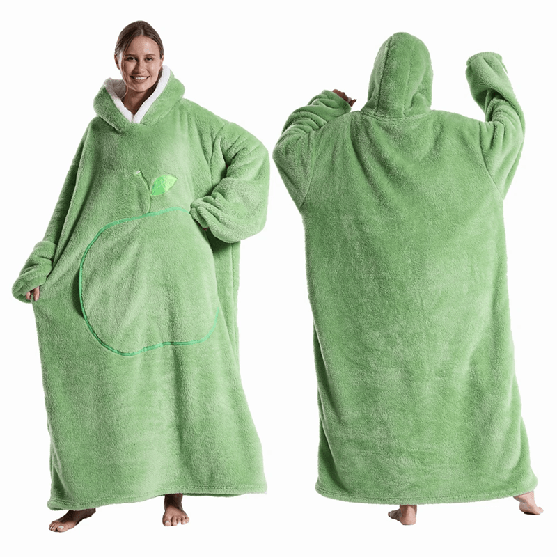 CozyWrap Extra Long Hooded Blanket With Sleeves  UltraSoft Winter Wearable Throw 2